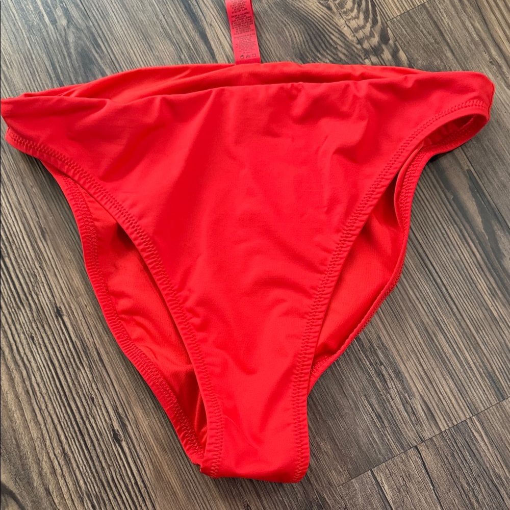 Skims Red Mid Coverage Bottoms Medium